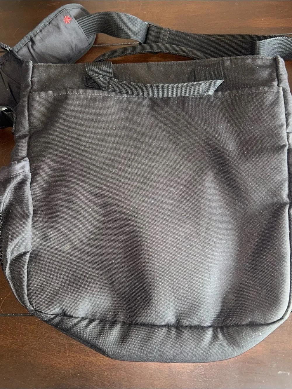 Skip Hop Black Nylon Crossbody Baby Bag